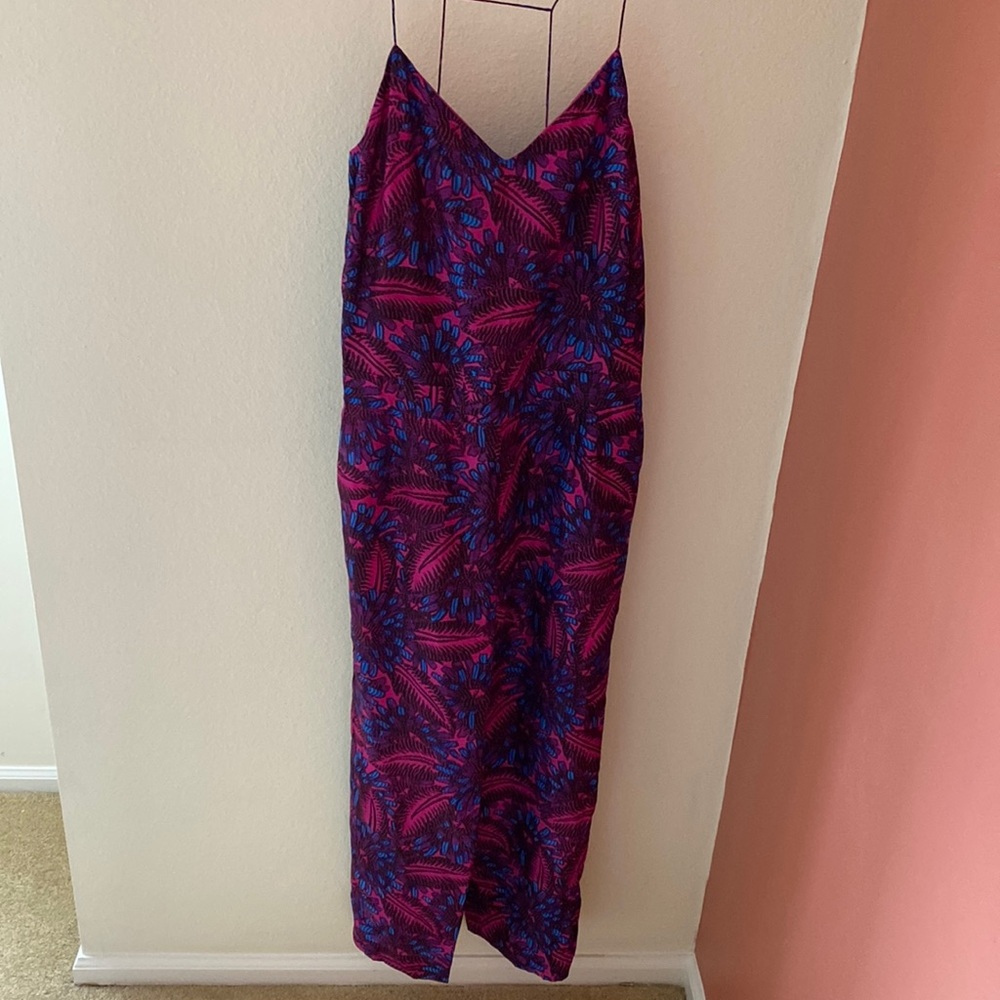J. Crew jumpsuit, global/tropical inspired print
